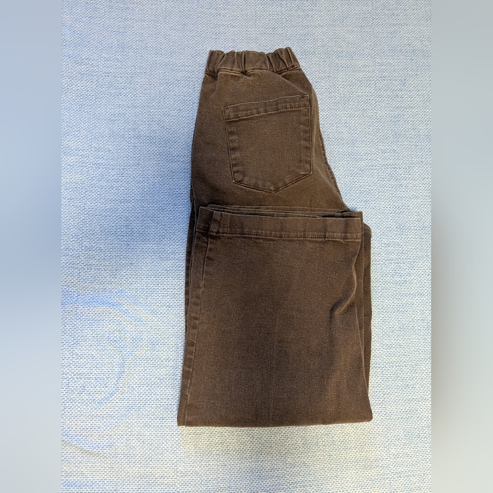 OAK + FORT Wide Leg Brown Jeans - medium 98% cotton - Picture 1 of 11